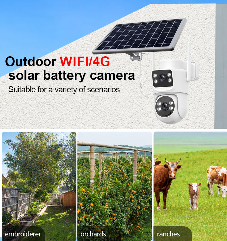 6MP Solar-powered Dual-lens Security Camera - Image 3