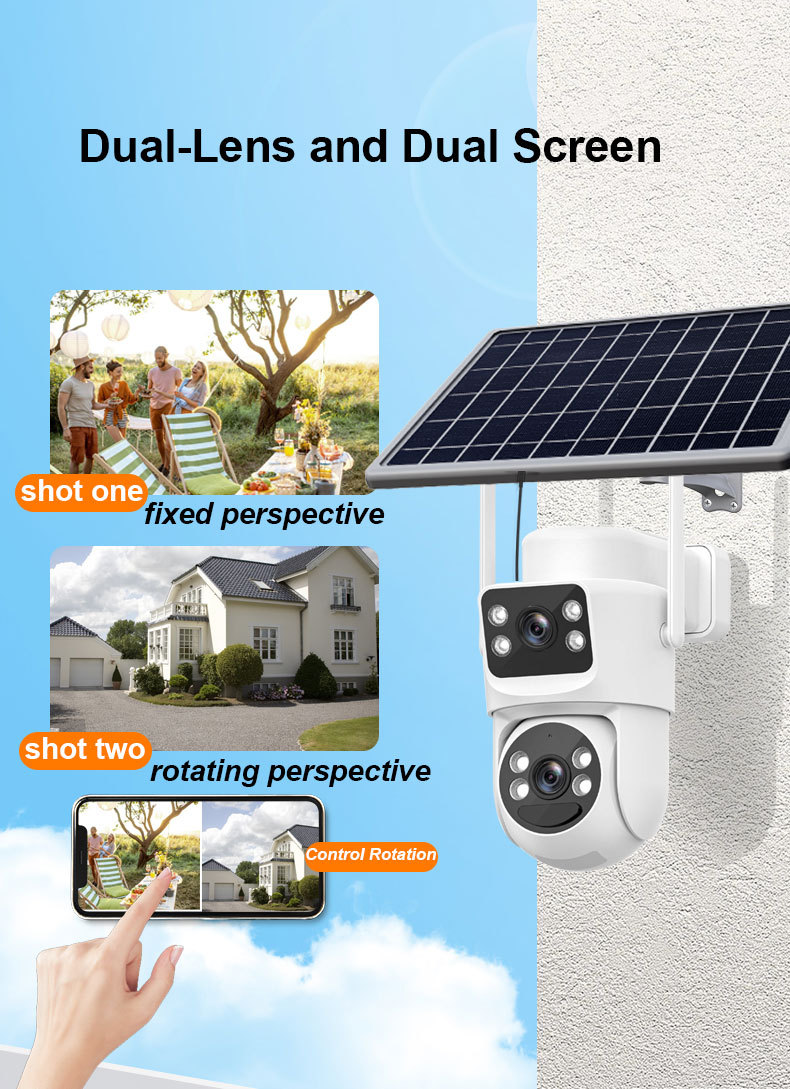 6MP Solar-powered Dual-lens Security Camera - Image 7