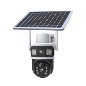 6MP Solar-powered Dual-lens 3 Screens Warning Camera