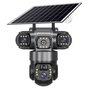 Smart Outdoor Solar Camera with 3-Lens 3-Screen keencampro.com