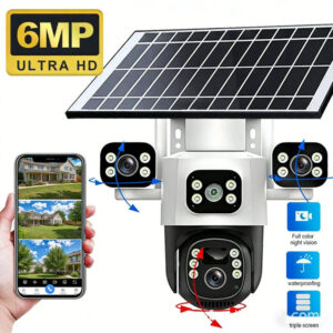 True Triple-Lens Bullet-PTZ Solar Powered Camera(QS12-B6T)