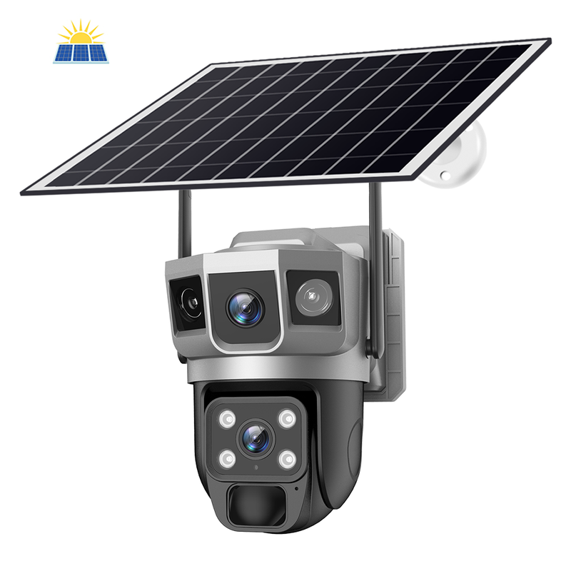 4MP Dual Lens 3 Screens Solar Camera keencampro.com